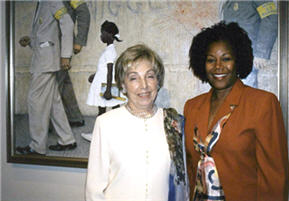 Ruby Bridges and Barbar McHenry in 2004 Norman Rockwell Museum